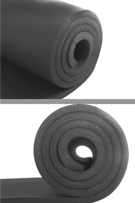 DELTA TNF384 10MM PİLATES MİNDERİ & YOGA MATI - KOYU GRİ - 2